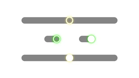 A set of switches, buttons with led indicator. Stock Footage 107221211