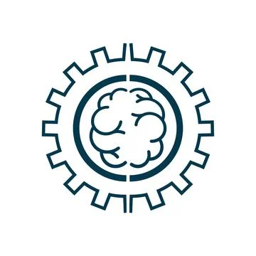 Set up symbol of process in artificial intelligent technology icon used for.. Illustrazione stock