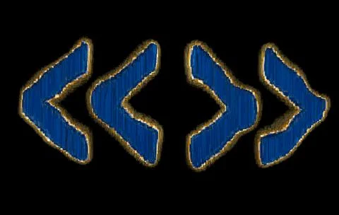 Set of symbols quotation marks made of industrial metal 3D 스톡 일러스트