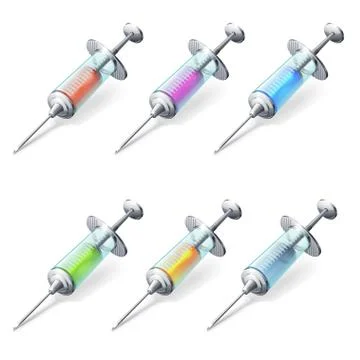 Set of syringes Stock Illustration