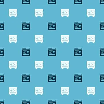 Set System bug and Safe on seamless pattern. Vector イラスト素材