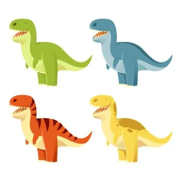 Set of t-rex Stock Illustration