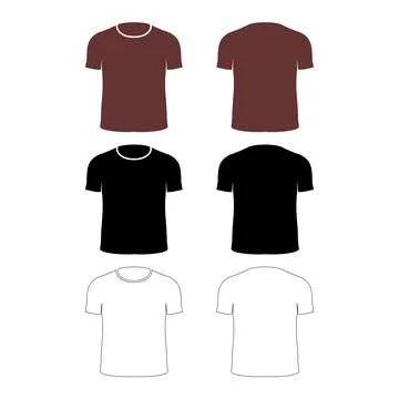 Set of T shirt vector, T shirt vector template Stock Illustration