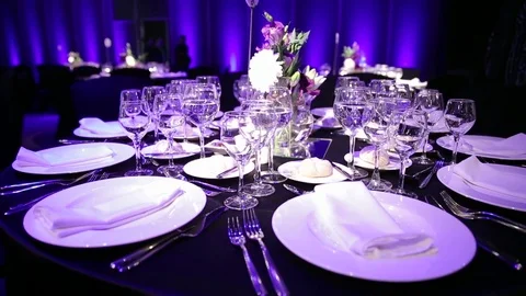 Set table Stock Footage 77051096