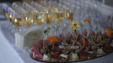 A set table before the holiday Stock Footage 159881994