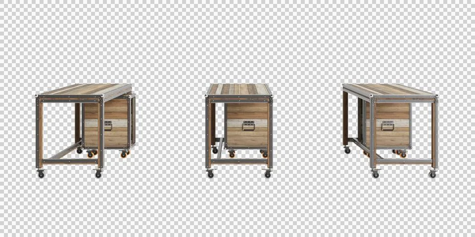Set table office 4 up 1 Stock Illustration