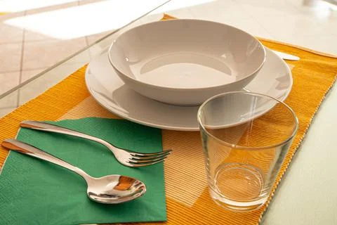 Set table. Stock Photos
