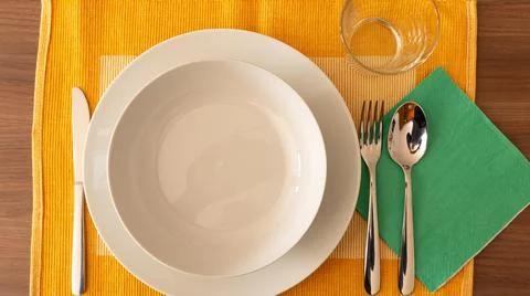 Set table. Stock Photos