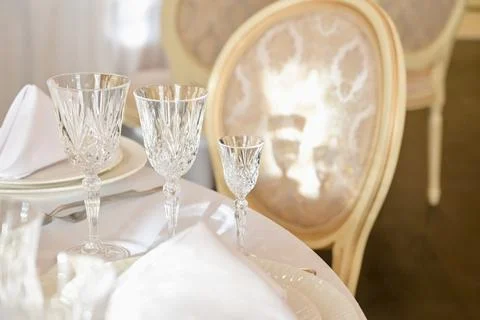 Set table in a restaurant 写真素材