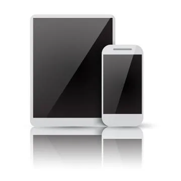 Set  tablet and mobile phone Stock Illustration