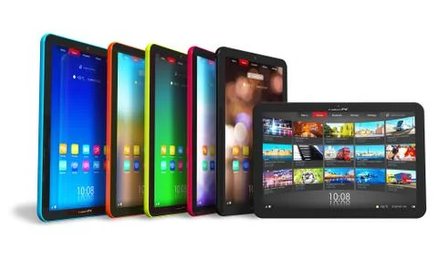 Set of tablet computers Stock Illustration