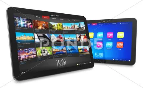Set of tablet computers Stock Illustration