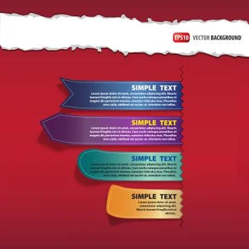 Set of tabs of various shapes Stock Illustration