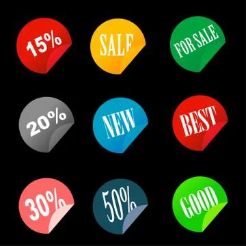 Set of tags fully editable vector illustration Stock Illustration