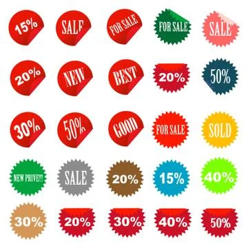 Set of tags fully editable vector illustration Stock Illustration