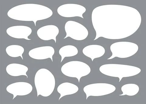 Set of talk bubbles comix style. Design element. Vector illustration. Stock Illustration