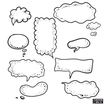 Set of talk clouds. Stock Illustration