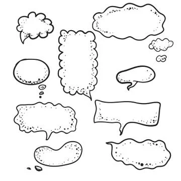 Set of talk clouds. Stock Illustration