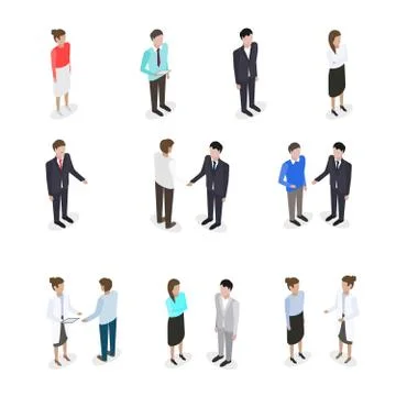 Set of talking people Illustrazione stock