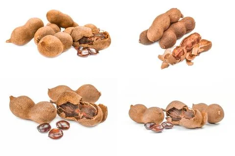 Set of Tamarind on a white background Foto stock