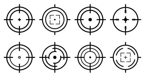 Set of target and aim Illustrazione stock
