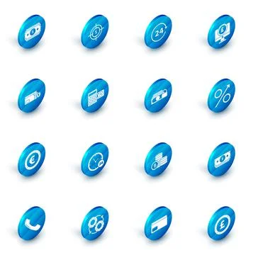 Set Target with dollar symbol, Clock 24 hours, Computer monitor pound sterling Stockillustratie