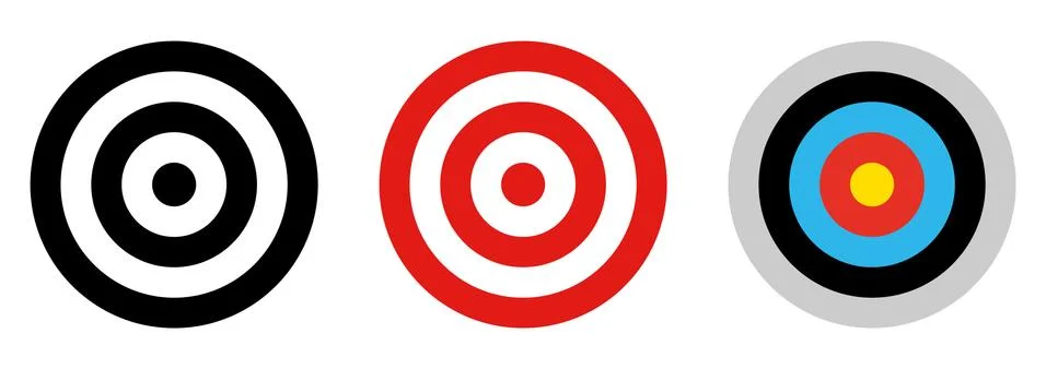 Set of Target Icons Stock Illustration