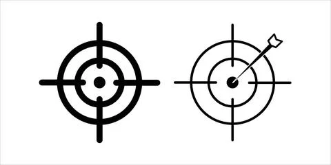 Set target line icon. Goal concept. Stock Illustration