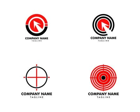 Set of Target logo icon vector template design Stock Illustration
