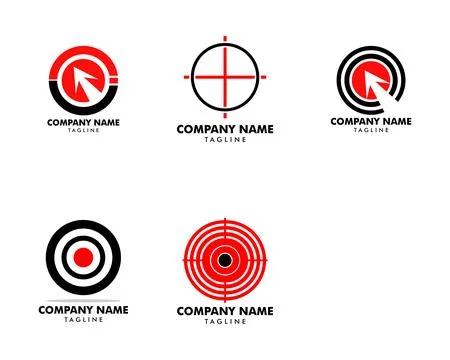 Set of Target logo icon vector template design Stock Illustration