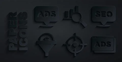 Set Target sport, SEO optimization, Lead management, Advertising, Magnifying 스톡 일러스트