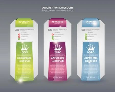 Set tariffs. interface for the site. ui ux vector banner for web app. Pastel Stock Illustration