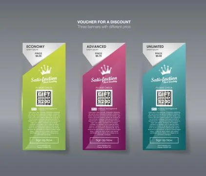 Set tariffs. interface for the site. ui ux vector banner for web app. Pastel Stock Illustration