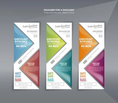 Set tariffs. interface for the site. ui ux vector banner for web app. Pastel Stock Illustration