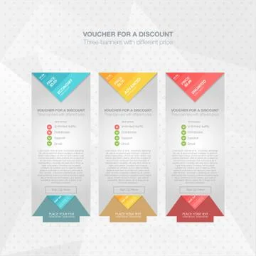 Set tariffs. interface for the site. ui ux vector banner for web app. Pastel Stock Illustration