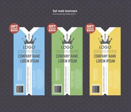 Set tariffs. interface for the site. ui ux vector banner for web app. Pastel Stock Illustration