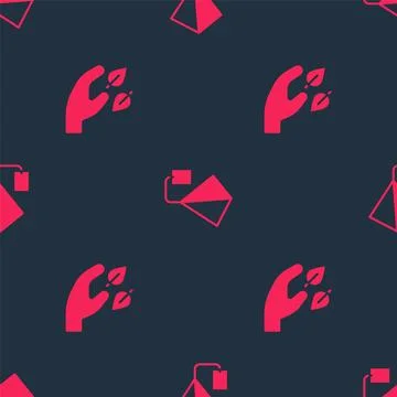 Set Tea leaf in hand and bag on seamless pattern. Vector 스톡 일러스트