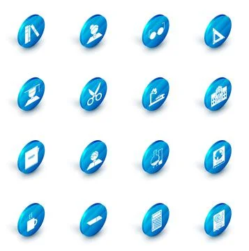 Set Teacher, Glasses, Triangular ruler, Graduate and graduation cap, Notebook Ilustración de archivo