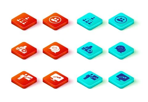 Set Team leader, Graph, schedule, chart, Media projector, Hand like, Projec.. Stock Illustration