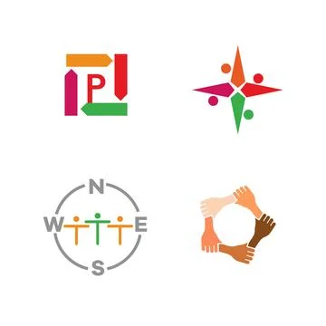 Set of teamwork icons 스톡 일러스트