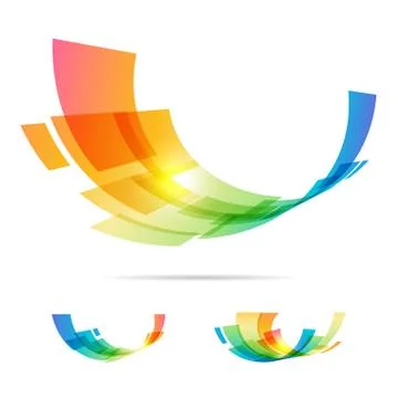 Set tech abstraction elements Stock Illustration