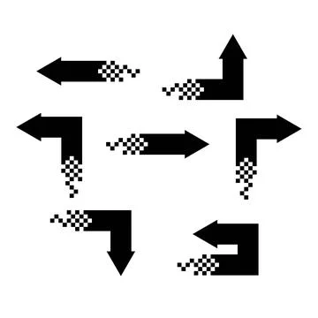 Set of tech arrow vector illustration design Illustrazione stock