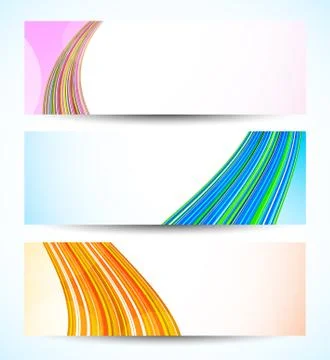 Set of tech banners Stock Illustration