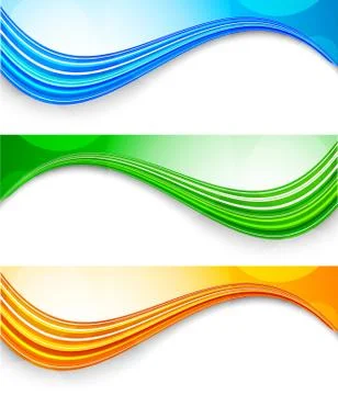 Set of tech banners Stock Illustration
