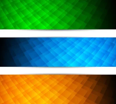 Set of tech banners Stock Illustration