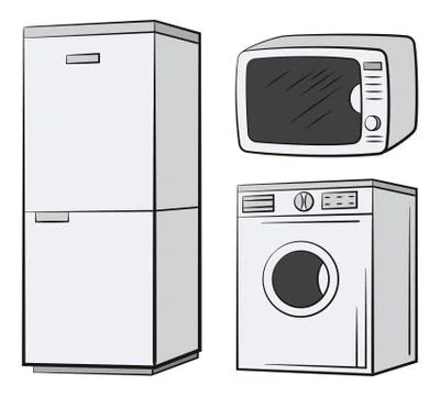 Set of Technical Equipment Stock Illustration