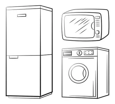 Set of Technical Equipment Stock Illustration
