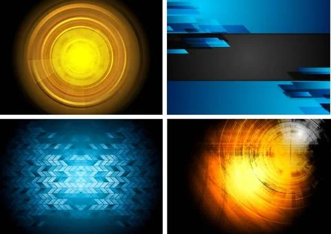 Set of technology backgrounds Set of technology backgrounds. Vector abstra... 스톡 사진