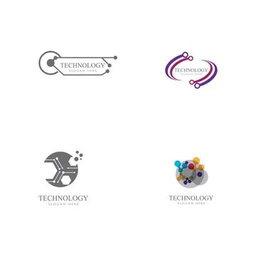 Set Technology, computer, data innovation 스톡 일러스트