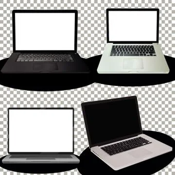 Set of technology gadget on transparent background Stock Illustration